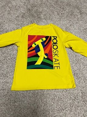 Polo Skate Yellow Graphic Long Sleeve Tee